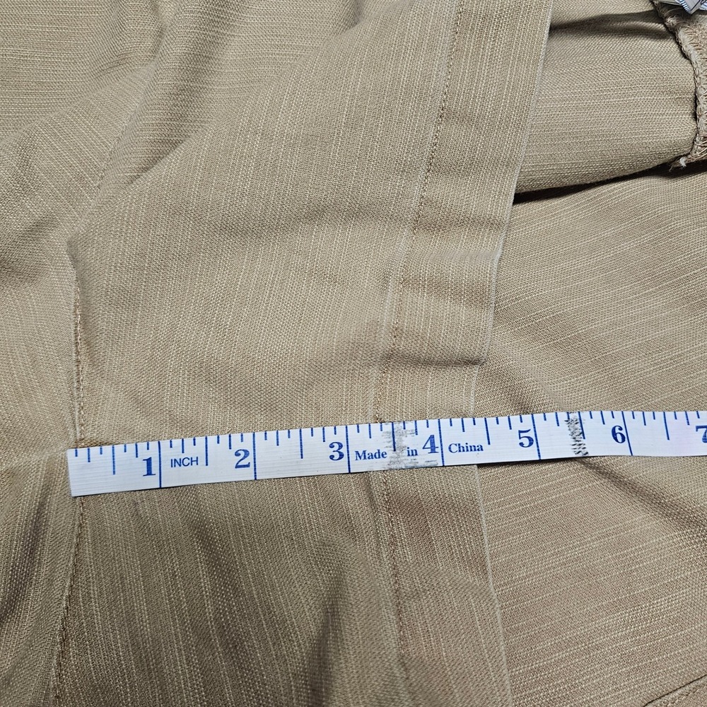 Ava & Viv Womens 1X Khaki Tan Smocked Elastic Waist Utility Shorts - Picture 3 of 8